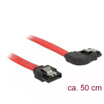 SATA kabelis DeLOCK 83969 0,5 m SATA 7-pin juodas raudonas