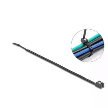 Kabelio raištis DeLOCK 280x4.8mm 50vnt juodi savaime pjaunantys