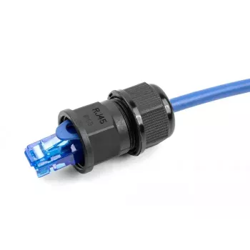 DeLOCK Feed-through RJ45 jungtis IP67 vandeniui atspari juoda