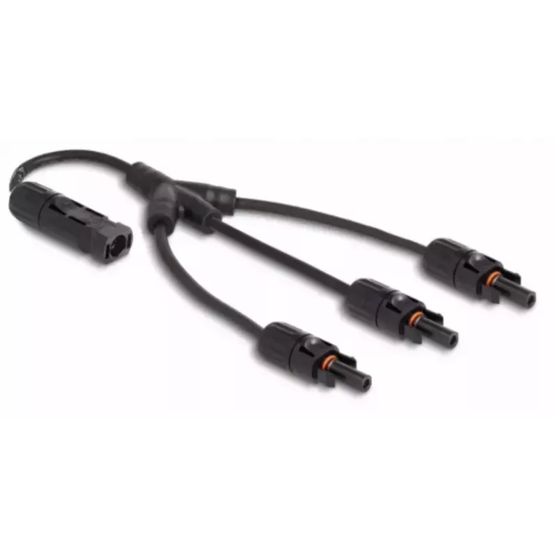 DeLOCK DL4 saulės energijos skirstytuvas 1x kištukas į 3x lizdą 35 cm juoda