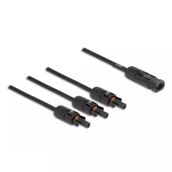 DeLOCK DL4 saulės energijos skirstytuvas 1x kištukas į 3x lizdą 35 cm juoda