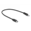 DeLOCK 85403 maitinimo laidas, juodas, 0,27 m, USB C – DC