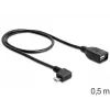 USB laidas Micro-USB B USB A DeLOCK 83271 0,5 m Juoda