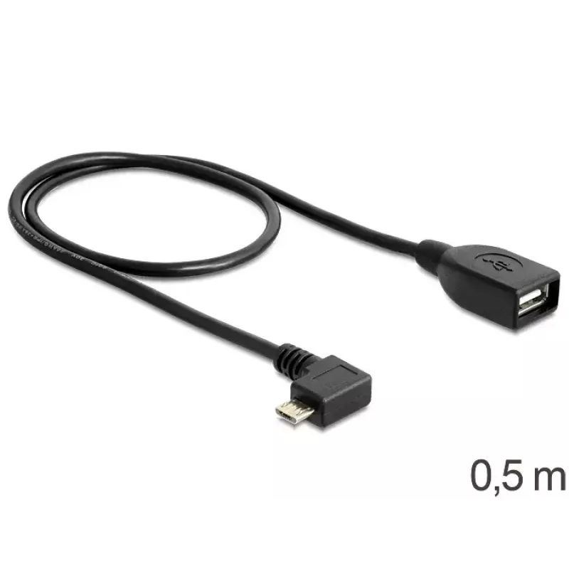 USB laidas Micro-USB B USB A DeLOCK 83271 0,5 m Juoda