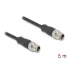 Tinklo kabelis DeLOCK M12 X-koduotas 8 kontaktų vyras-vyras Cat5e 5 m juodas