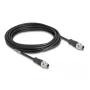 Tinklo kabelis DeLOCK M12 X-koduotas 8 kontaktų vyras-vyras Cat5e 5 m juodas