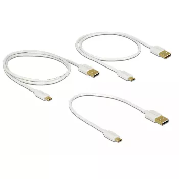 USB kabelis DeLOCK 83679 USB 2.0 USB A Micro-USB B baltas
