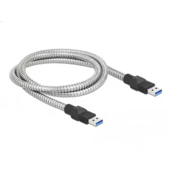 USB 3.2 Gen 1 laidas DeLOCK 86775 1m Type-A kištukas į Type-A kištuką, metalinis apvalkalas
