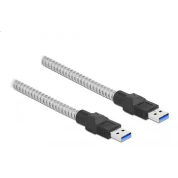 USB 3.2 Gen 1 laidas DeLOCK 86775 1m Type-A kištukas į Type-A kištuką, metalinis apvalkalas