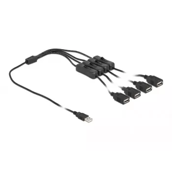 USB Type-A kištukas į 4 x USB Type-A lizdą su jungikliu 1 m DeLOCK 86805