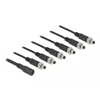 Kabelio skirstytuvas DeLOCK 86591 5.5 x 2.1 mm 1 x moteriškas į 6 x vyriškas su sraigtiniais kontaktais