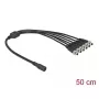Kabelio skirstytuvas DeLOCK 86591 5.5 x 2.1 mm 1 x moteriškas į 6 x vyriškas su sraigtiniais kontaktais