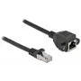 DeLOCK 87002 Prailginimo kabelis S/FTP RJ45 kištukas į RJ45 lizdą Cat.6A 2 m juodas