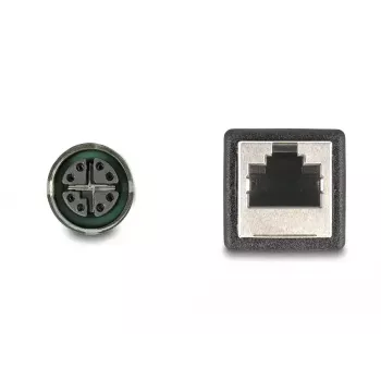 DeLOCK M12 adapterinis kabelis X-coded 8 kontaktų moteriškas į RJ45 moterišką 50 cm