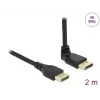 DeLOCK 87150 DisplayPort 1.4 laidas, tiesi / 90° aukštyn kampinė jungtis, 8K 60 Hz, 2 m, juodas