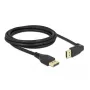 DeLOCK 87150 DisplayPort 1.4 laidas, tiesi / 90° aukštyn kampinė jungtis, 8K 60 Hz, 2 m, juodas
