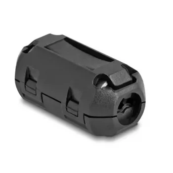 Ferito žiedas spaustukas DELOCK 80945, juodas, nikelis/plastikas/cinkas, 16,5×30×14 mm, pakuotė po 2 vnt.