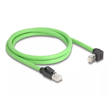 Tinklo kabelis DeLOCK 80892 RJ-45 Cat6a 1 m juodas/žalias