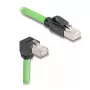 Tinklo kabelis DeLOCK RJ45 Cat.6A Kištukas-Kištukas Į viršų Kampus 2 m Žalias