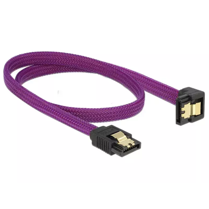 SATA laidas DeLOCK 83696 0,5 m violetinis