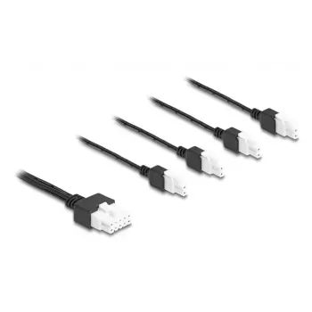 Maitinimo kabelis DeLOCK 90173 Juodas 1 m 4 x DC