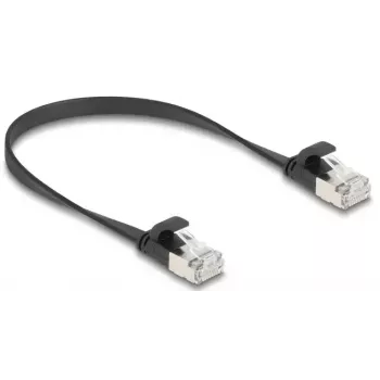 Tinklo kabelis DeLOCK 81161 RJ-45 Cat6a 0,25 m juodas