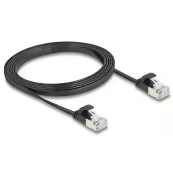 DeLOCK 81164 RJ-45 Cat6a 1,5 m juodas tinklo kabelis