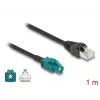 Koaksialinis kabelis DELOCK 90697 — 1 m, HSD Z į RJ-45, juodas/mėlynas