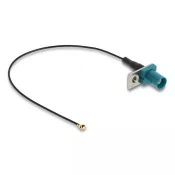 Koaksialinis adapteris DELOCK 90734, FAKRA Z – I-PEX MHF1, 0,2 m, 1,13 mm, juoda/mėlyna