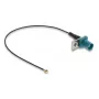 Koaksialinis adapteris DELOCK 90734, FAKRA Z – I-PEX MHF1, 0,2 m, 1,13 mm, juoda/mėlyna