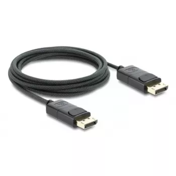 DELOCK Coaxial DisplayPort kabelis 8K 60 Hz, DisplayPort–DisplayPort, 1 m, juodas, pintas apvalkalas