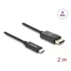 DELOCK Coaxial USB Type-C į DisplayPort laidas (DP Alt Mode) 4K 60 Hz, 2 m, juodas