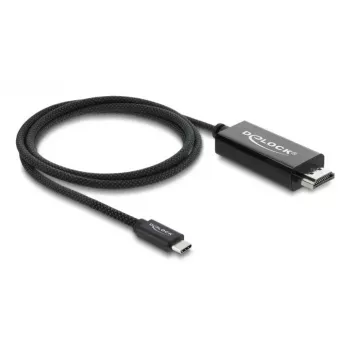 DELOCK Coaxial USB Type-C į HDMI laidas (DP Alt Mode) 4K 60 Hz, USB-C į HDMI, 1 m, juodas