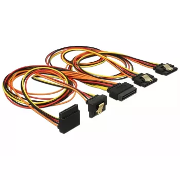 SATA maitinimo skirstytuvas DeLOCK 60149 0,5 m SATA 15-pin 4 x SATA 15-pin juoda oranžinė raudona geltona