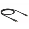 DeLOCK 85207 USB-C į USB-C kabelis, USB 3.1 Gen 2 10 Gbps, PD 3.0 60 W, E-Marker, koaksialinis, 1 m, juodas