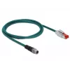 Delock 85425 pramoninis tinklo kabelis M12 X-coded 8-pin kištukas – RJ45 kištukas, 1 m, Water Blue