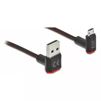 USB kabelis DeLOCK EASY-USB 2.0 Type-A į Micro-B 1 m juodas