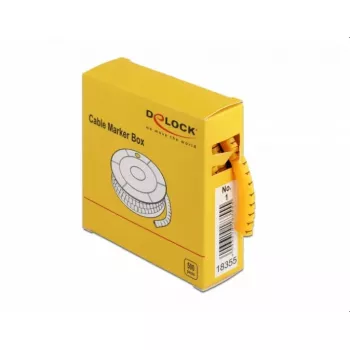 Kabelių žymekliai DeLOCK 18355 geltoni plastikiniai 500 vnt.