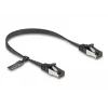DeLOCK RJ45 plokščiasis pataisos kabelis Cat.8.1 0,25 m juodas