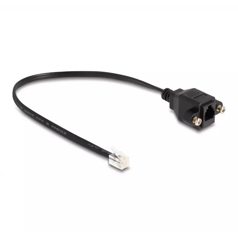 DeLOCK RJ10 kištukas į RJ10 lizdą 30 cm juodas
