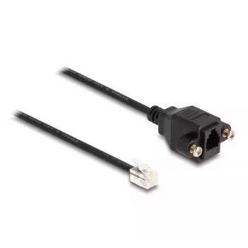 DeLOCK RJ10 kištukas į RJ10 lizdą 30 cm juodas