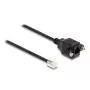 DeLOCK RJ10 kištukas į RJ10 lizdą 30 cm juodas