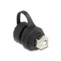 DeLOCK USB 2.0 Type-B lizdas-lizdui IP68 vandeniui atspari jungtis, juoda