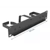Kabelių tvarkymo panelė DeLOCK 10 col. 66847 su 3 metaliniais kabliukais