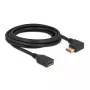 DisplayPort ilginimo kabelis DeLOCK 87076 3m 8K 60Hz vyriškas 90° kairysis kampinis į moterišką
