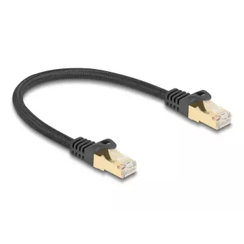 DeLOCK RJ45 80315 tinklo kabelis Cat.6A 0,25 m juodas
