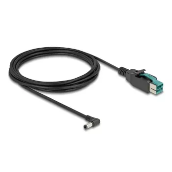 DeLOCK PoweredUSB kabelis vyriškas 12 V į DC 5,5 x 2,5 mm vyriškas kampuotas 3 m