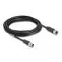 Tinklo kabelis DeLOCK M12 X-coded 8 pin kištukas-lizdas Cat5e 5 m juodas