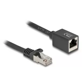 DeLOCK 90320 RJ-45 Cat6a 1 m juodas tinklo kabelis