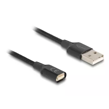 DeLOCK 88167 USB 2.0 Type-A prie magnetinės sąsajos laidas 1m juodas